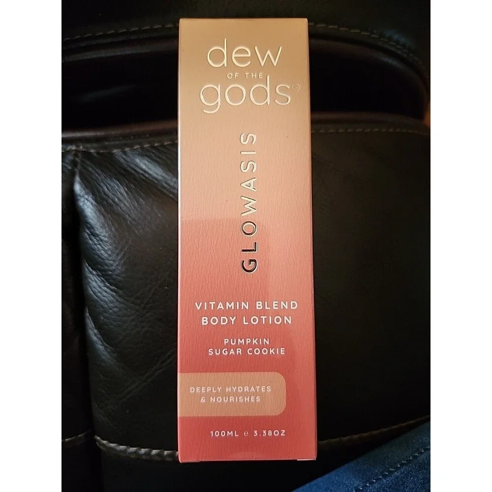 Dew of the Gods Glowasis. Pumpkin Sugar Cookie..Vitamin Blend Body Lotion 3.38oz